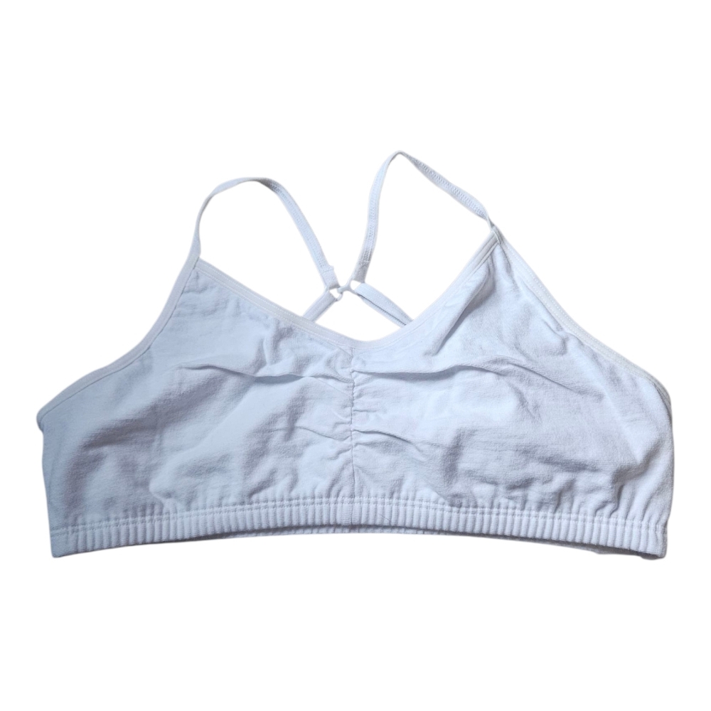 NWOT Girls Fruit of the Loom White Sports Bra Size 36 No Pads